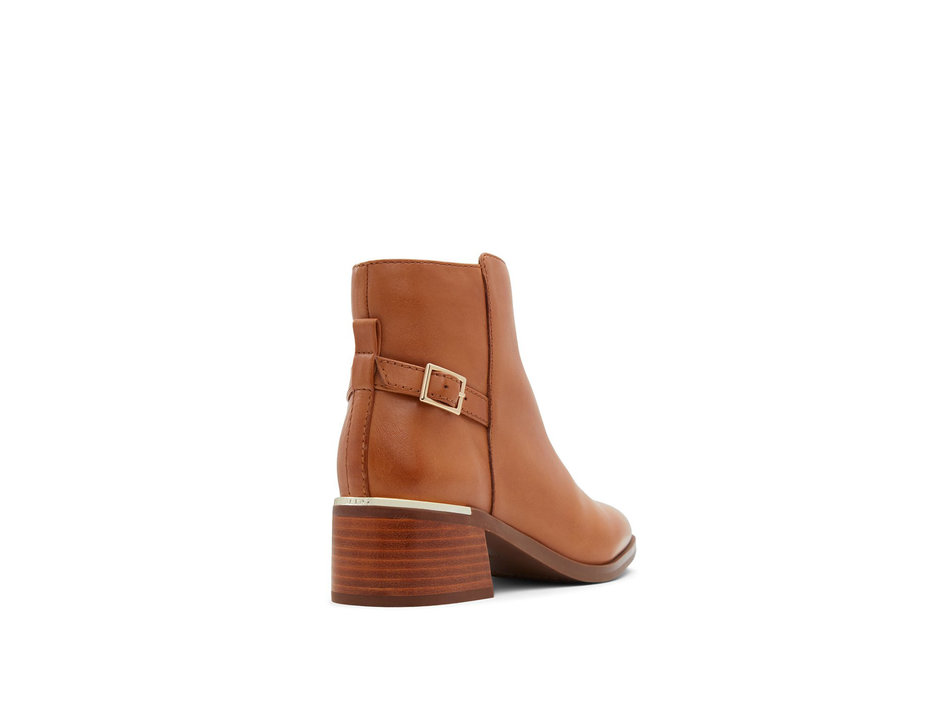 Tan leather bootie SIRAVETH