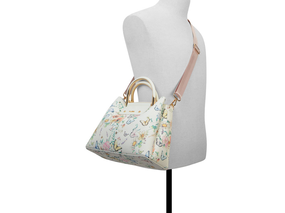 White floral handbag SLOANA