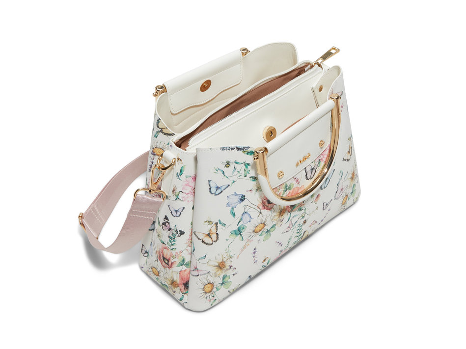 White floral handbag SLOANA