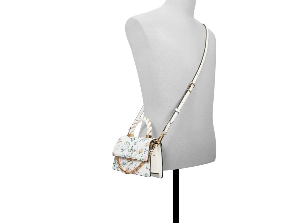 White floral handbag SIDONIE