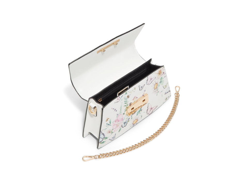 White floral handbag SIDONIE