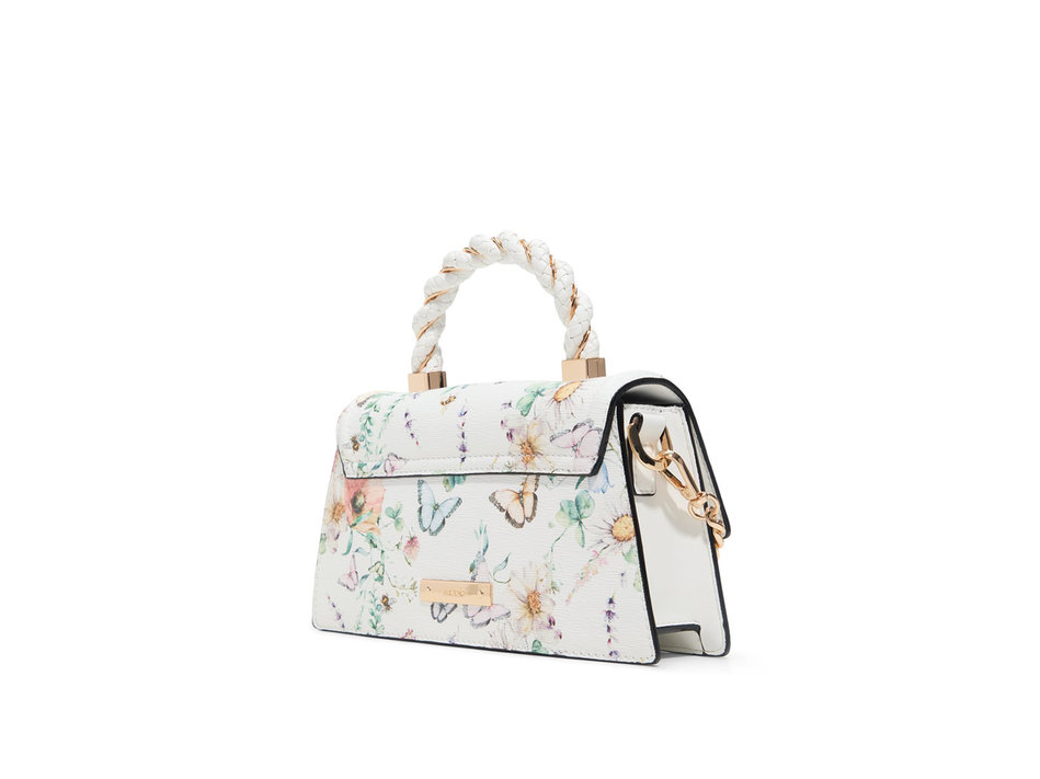 White floral handbag SIDONIE