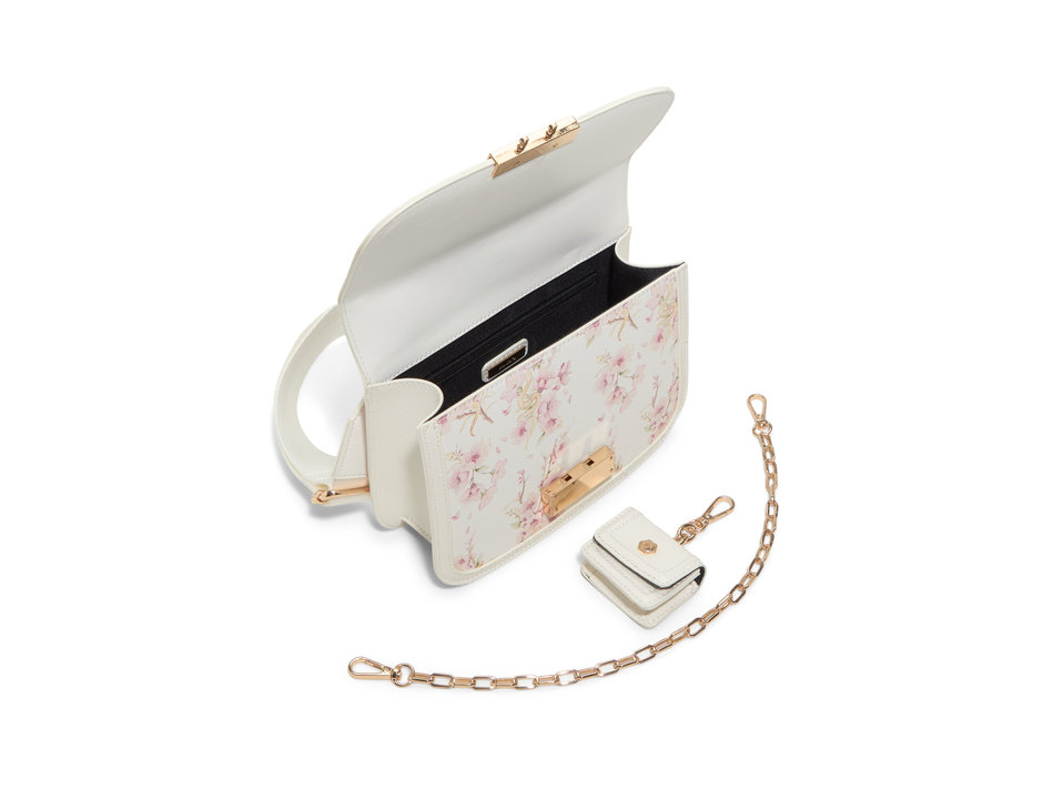 White floral crossbody bag KAILEIGH