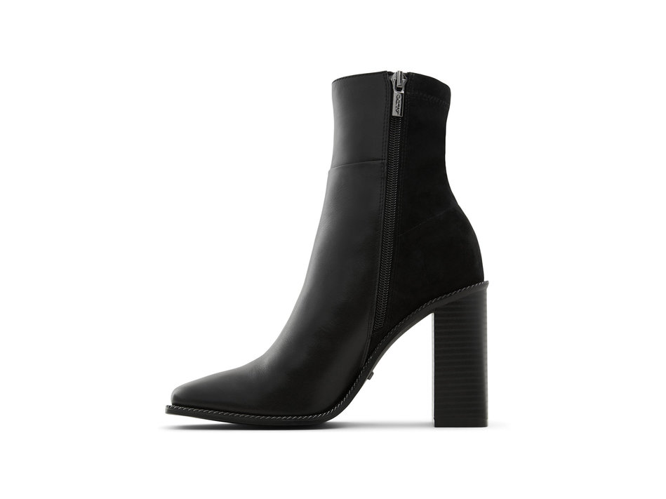 Black leather bootie LIIAM