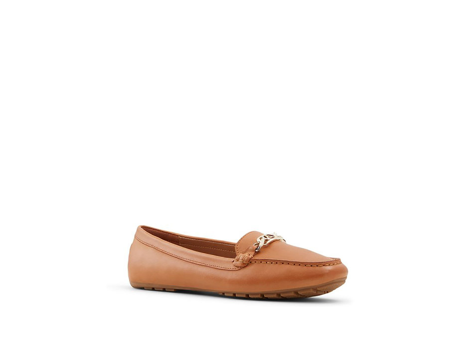 Brown leather loafer MARETTINI