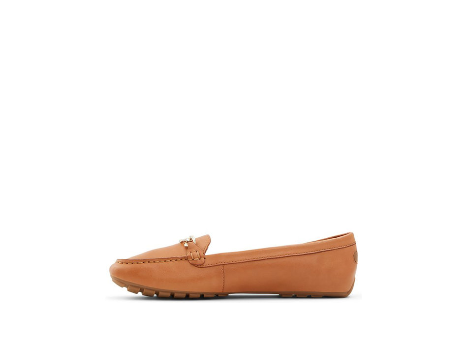 Brown leather loafer MARETTINI