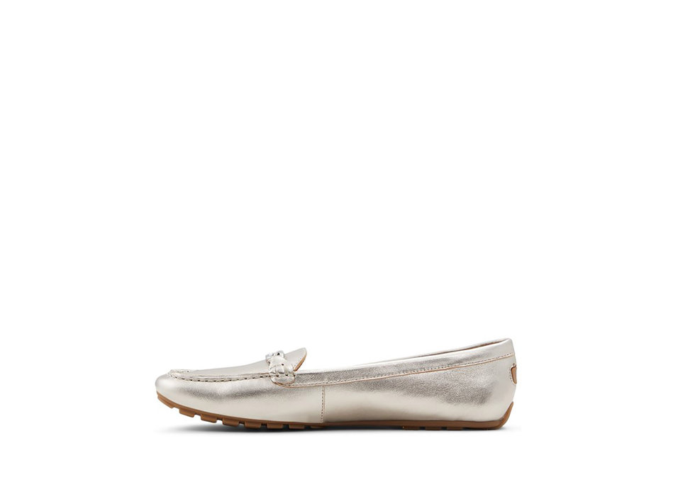 Silver leather loafer MARETTINI