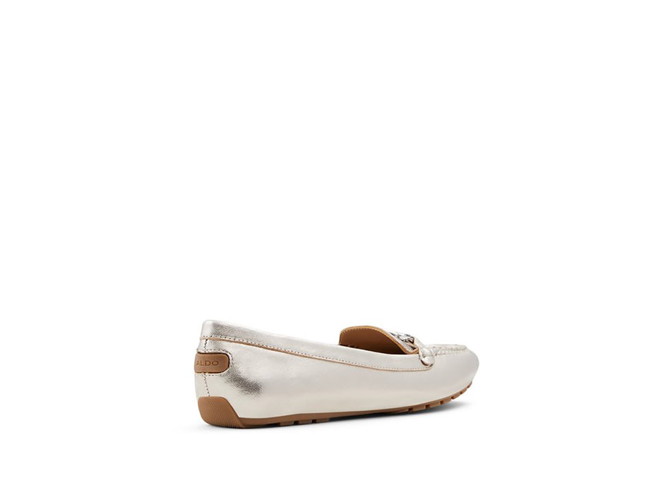 Silver leather loafer MARETTINI