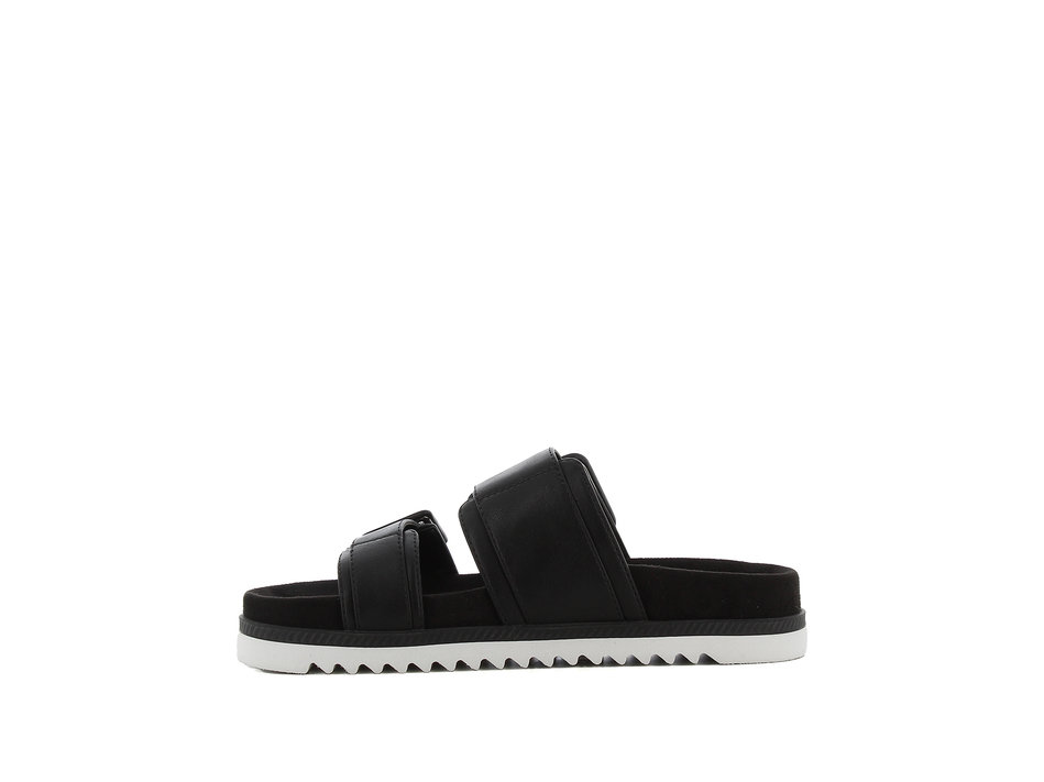 Black footbed sandal