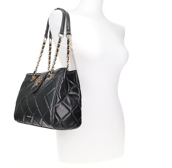 Black quilted shoulder bag