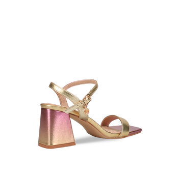 Fuchsia-gold sandal