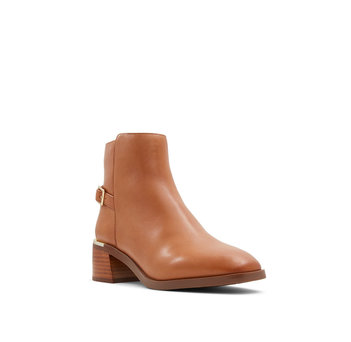 Tan leather bootie SIRAVETH