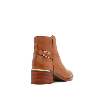 Tan leather bootie SIRAVETH