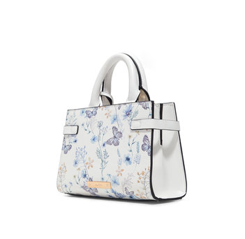 White floral handbag LISBON