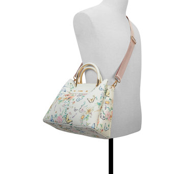 White floral handbag SLOANA