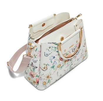 White floral handbag SLOANA