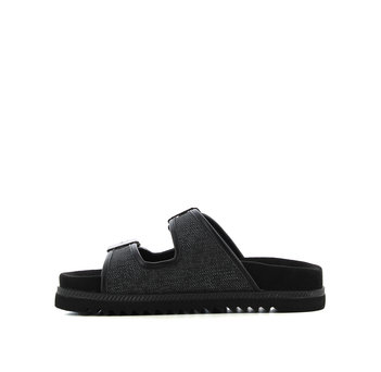 Black footbed sandal