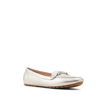 Silver leather loafer MARETTINI