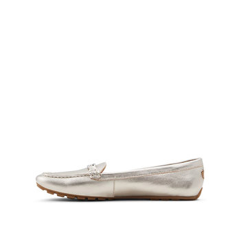 Silver leather loafer MARETTINI