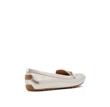 Silver leather loafer MARETTINI