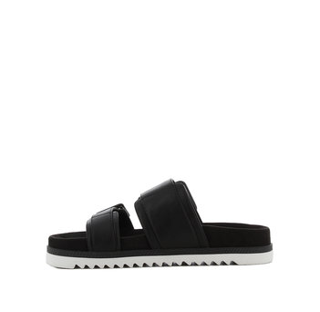 Black footbed sandal